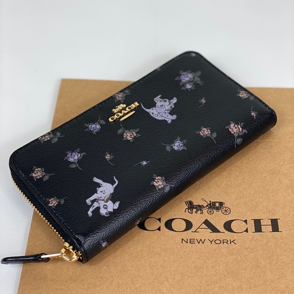 🥰 Coach Disney Dalmatian ZIP Wallet Black - Picture 3 of 8